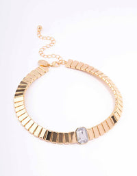 Gold Diamante Hexagon Choker - link has visual effect only