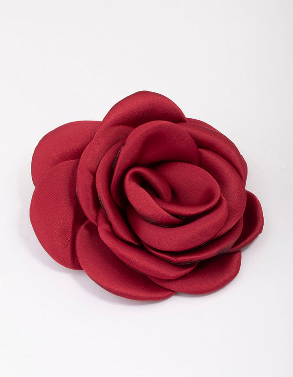 Red Rosette Hair Tie