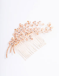 Rose Gold Posy Crystal Hair Comb - link has visual effect only