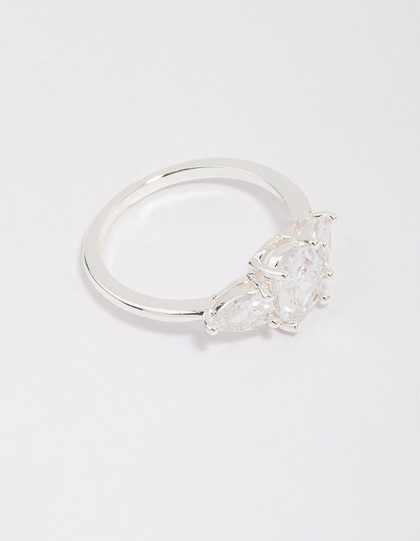 Silver Plated Oval Enchanting Ring