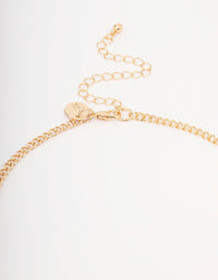 Gold Matte Cut Out Disc Necklace - link has visual effect only