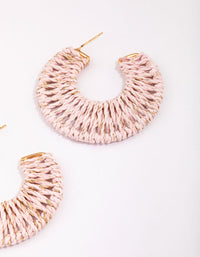 Gold Wide Wrapped Hoop Earrings - link has visual effect only