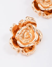 Gold Layered Flower Stud Earrings - link has visual effect only