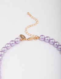 Purple Pearl Classic Chain Necklace - link has visual effect only