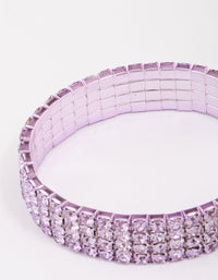 Lilac Stone Bling Stretch Bracelet - link has visual effect only