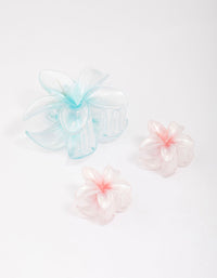 Hibiscus Hair Claw Clip 3-Pack - link has visual effect only