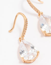 Gold Fine Pear Drop Earrings - link has visual effect only