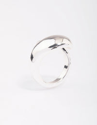 Silver Plated Puffy Cocktail Ring - link has visual effect only