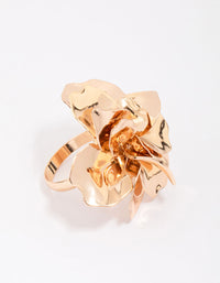 Gold Metal Flower Ring - link has visual effect only