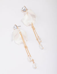 Gold Climbing Rose Drop Earrings - link has visual effect only