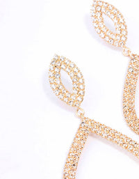 Gold Cup Chain Diamond-Shaped Drop Earrings - link has visual effect only