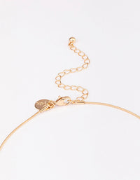 Gold Round Large Circle Chain Necklace - link has visual effect only