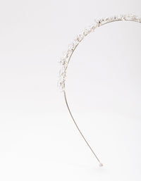 Silver Marquise Round Leaf Headband - link has visual effect only