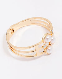 Gold Large Pearl Bangle - link has visual effect only