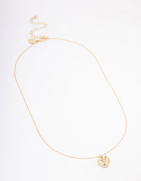 Gold Plated Diamante Heart Ball Chain Pendant Necklace - link has visual effect only