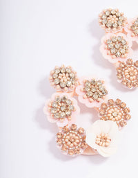 Gold Embellish Flower Drop Earrings - link has visual effect only