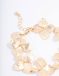 Gold Detail Flower Chain Bracelet - link has visual effect only