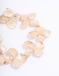 Gold Detail Flower Chain Bracelet - link has visual effect only