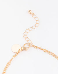 Gold Mixed Semi-Precious Layered Anklet - link has visual effect only