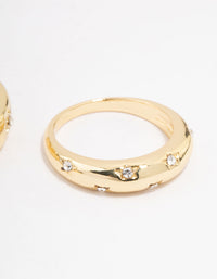 Gold Plated Celestial Star Rings 3-Pack - link has visual effect only