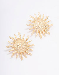 Gold Molten Sun Stud Earrings - link has visual effect only