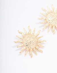 Gold Molten Sun Stud Earrings - link has visual effect only