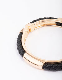 Gold & Black Textured Bangle - link has visual effect only