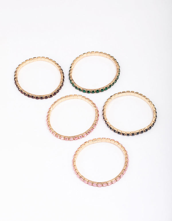 Gold Chunky Cup Chain Bracelet 5-Pack