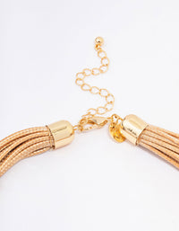 Gold Rope Textured Molten Statement Necklace - link has visual effect only