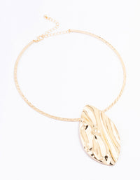 Gold Oval Statement Necklace - link has visual effect only