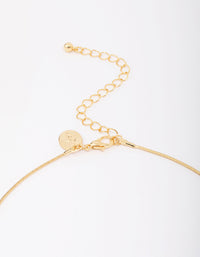 Gold Plated Round Snake Cross Chain Necklace - link has visual effect only