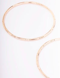 Rose Gold Textured Bangle 3-Pack - link has visual effect only