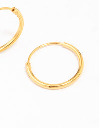 Gold Plated Sterling Silver Hoop Earrings 12mm - link has visual effect only