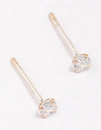 Sterling Silver Baby Cubic Zirconia Stud Earrings - link has visual effect only