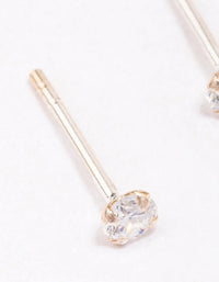 Sterling Silver Baby Cubic Zirconia Stud Earrings - link has visual effect only