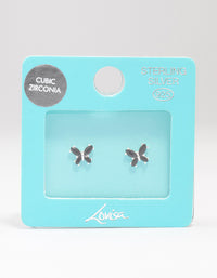 Sterling Silver Mini Butterfly Stud Earrings - link has visual effect only