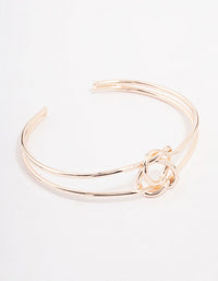 Rose Gold Pretzel Open Wrist Cuff - link has visual effect only