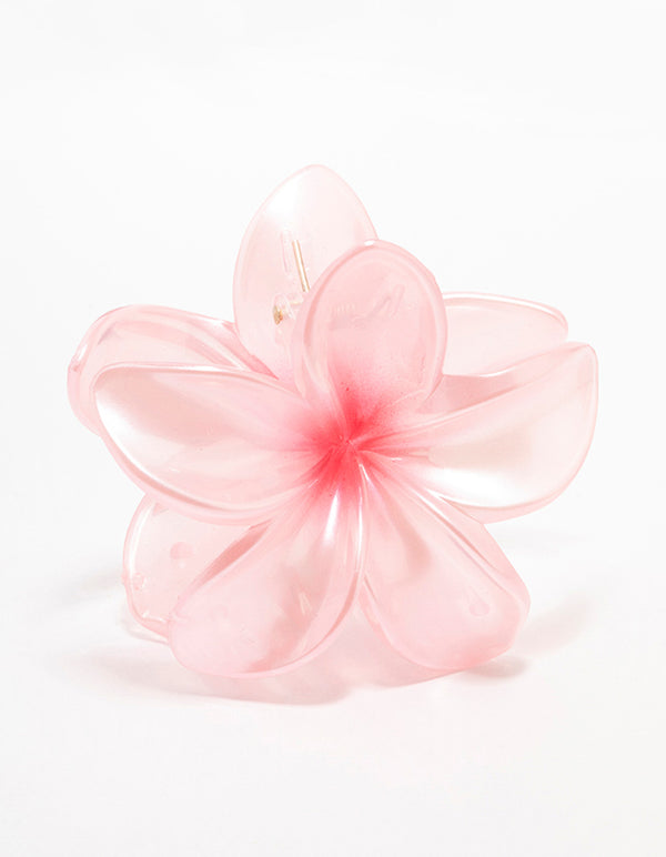 Pink Tropical Hair Claw Clip