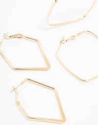 Gold Geometric Hoop Earring 3-Pack - link has visual effect only