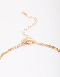 Gold Double Cross Layered Necklace - link has visual effect only