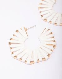 Gold Octagon Wrapped Hoop Earrings - link has visual effect only