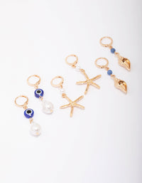 Gold Starfish Earring 3-Pack - link has visual effect only