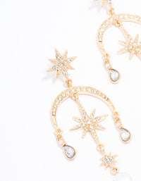 Gold Celestial Pearl Drop Earrings - link has visual effect only