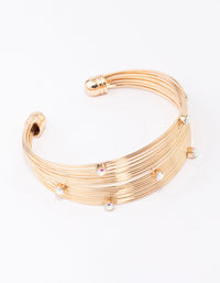 Gold Diamante Sprinkle Wrist Cuff - link has visual effect only