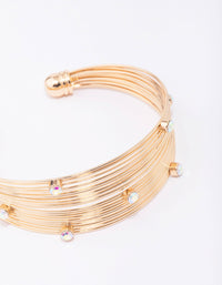 Gold Diamante Sprinkle Wrist Cuff - link has visual effect only