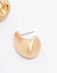 Gold Large Smooth Teardrop Earrings - link has visual effect only