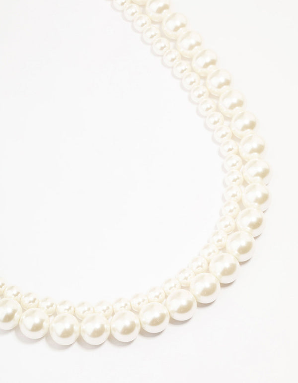 Gold Plated Freshwater Pearl Strand  Necklace