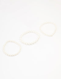 Gold Plated Freshwater Pearl Strand  Bracelets 3-Pack - link has visual effect only