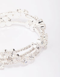 Silver Diamante Layered Bracelet - link has visual effect only