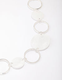 Silver Station & White Disc Necklace - link has visual effect only